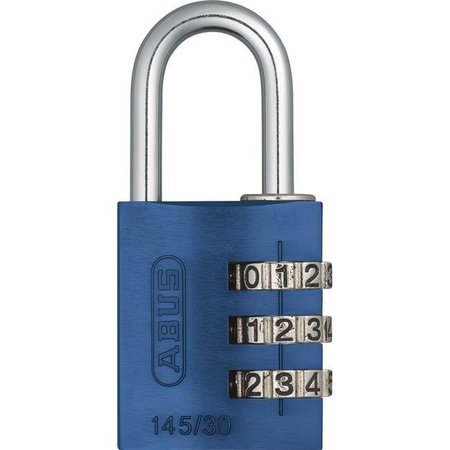Abus ABUS 145 by 20 C Aluminum Blue 3-Dial Resettable Combination Padlock 14523